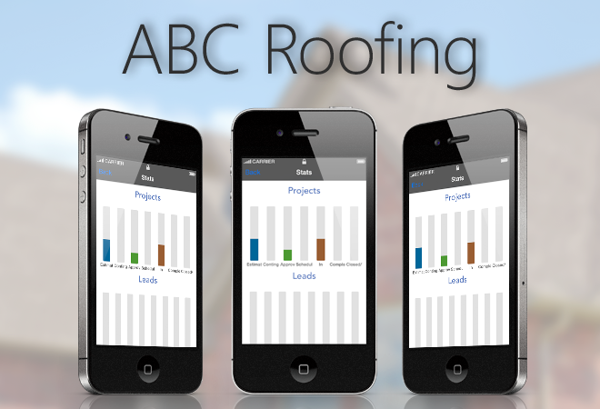 Pitch Gauge shows roofing company analytics for projects and leads